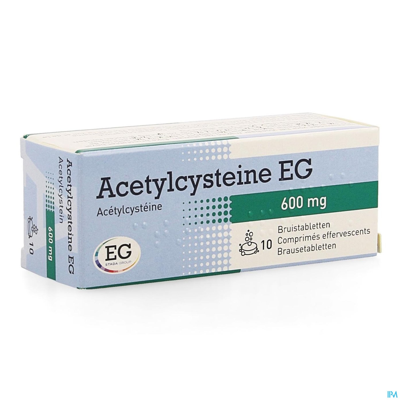 Acetylcysteine EG 600Mg Bruistabl 10X600Mg packshot