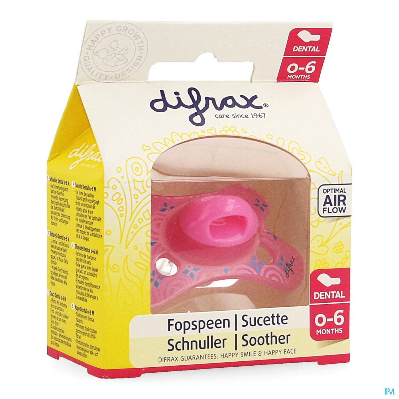 Difrax Fopspeen Sil Mini-dental 0-6m 799 packshot