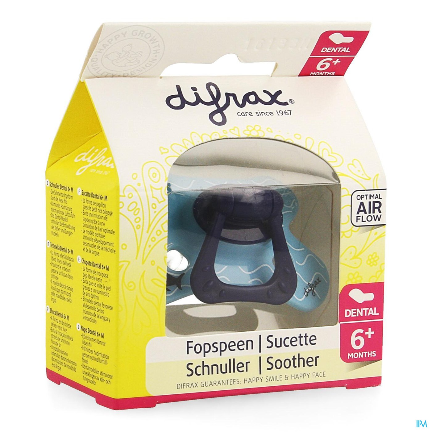 Difrax Fopspeen Sil Dental+ring +6m 800 packshot