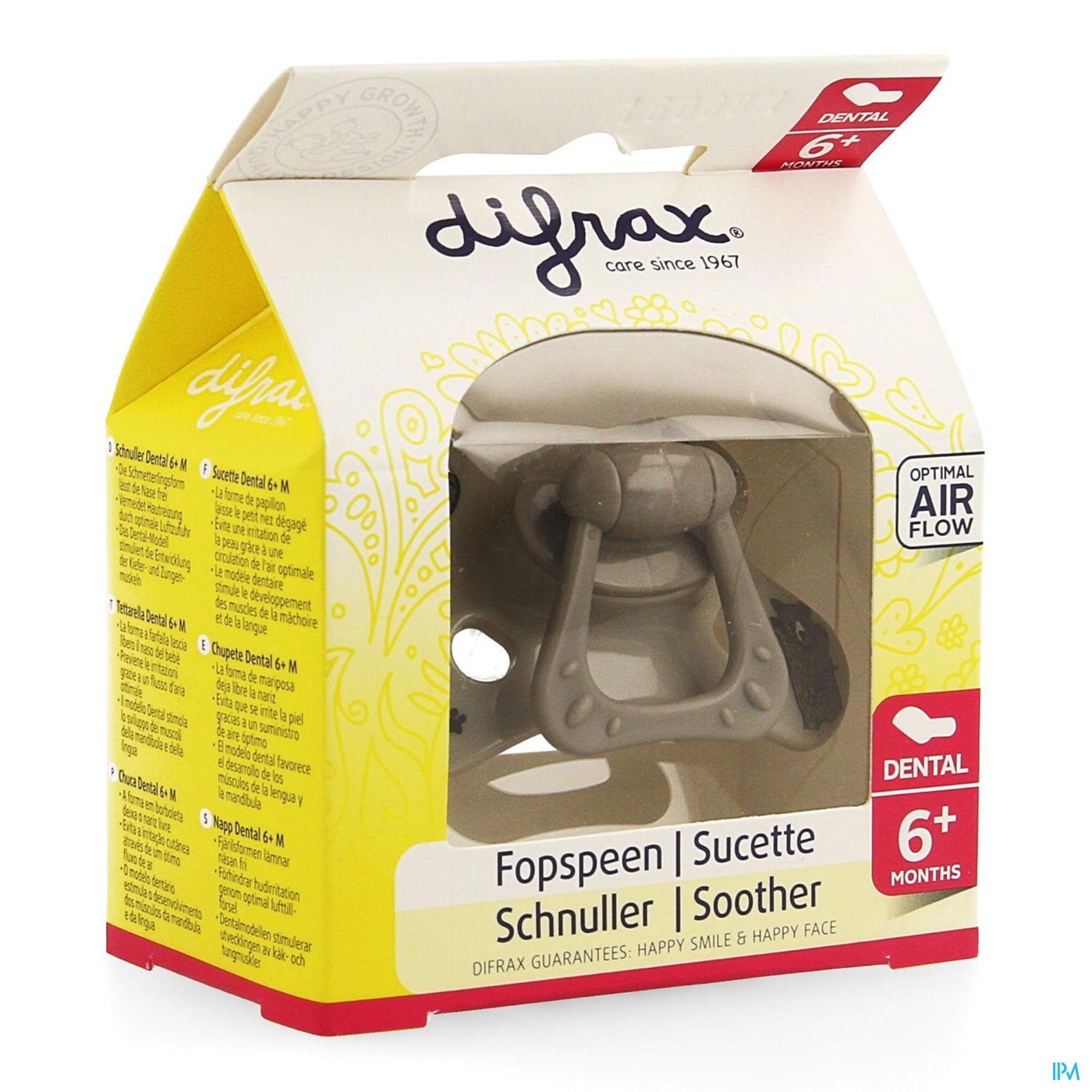 Difrax Fopspeen Sil Dental+ring +6m 800 packshot