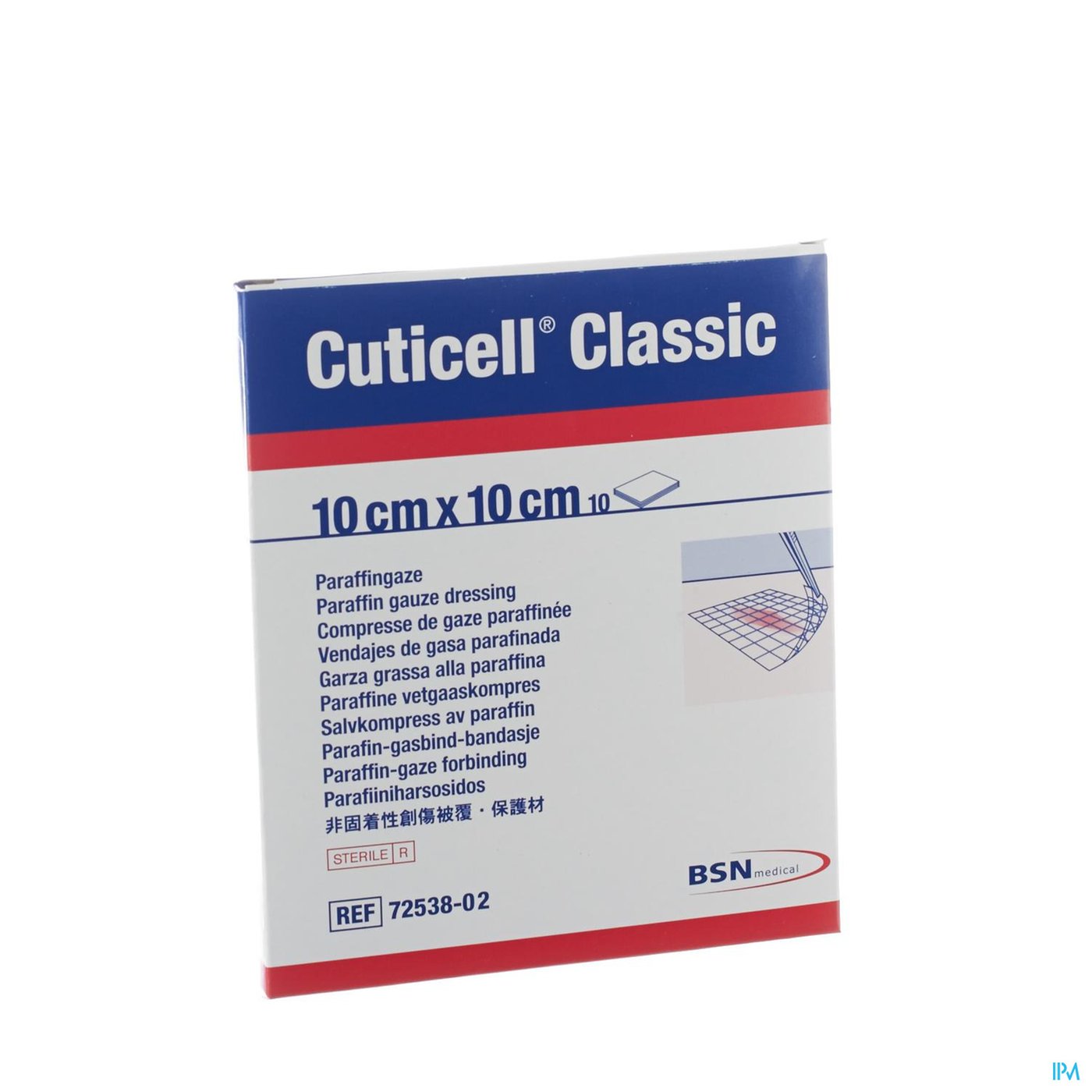 Cuticell Classic Gaaskompres 10,0x10cm 10 7253802 packshot