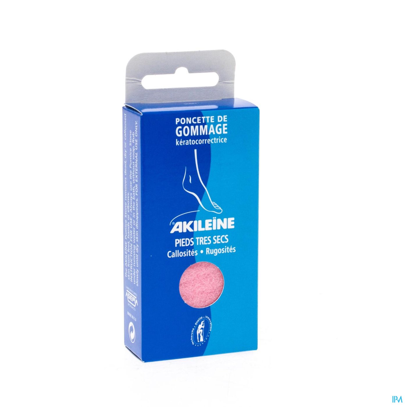 Akileine Blauw Peelingblokje Voeten 1 102520 packshot