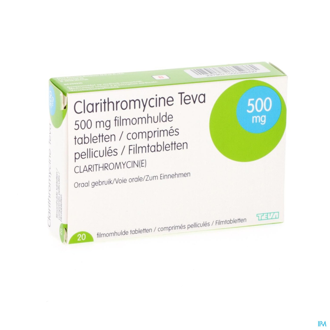 Clarithromycine Teva Tabl 20 X 500mg