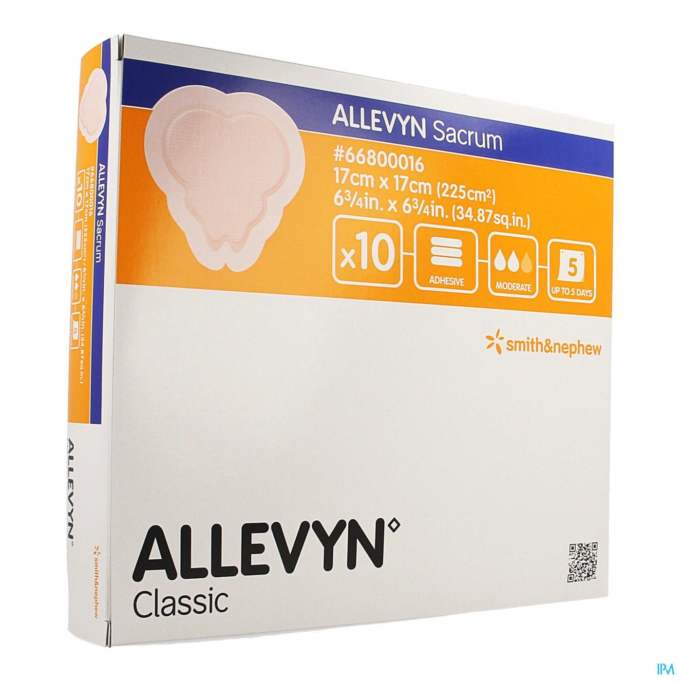 Allevyn Sacrum Verb Hydrocel. 17cm 10 66800016 packshot
