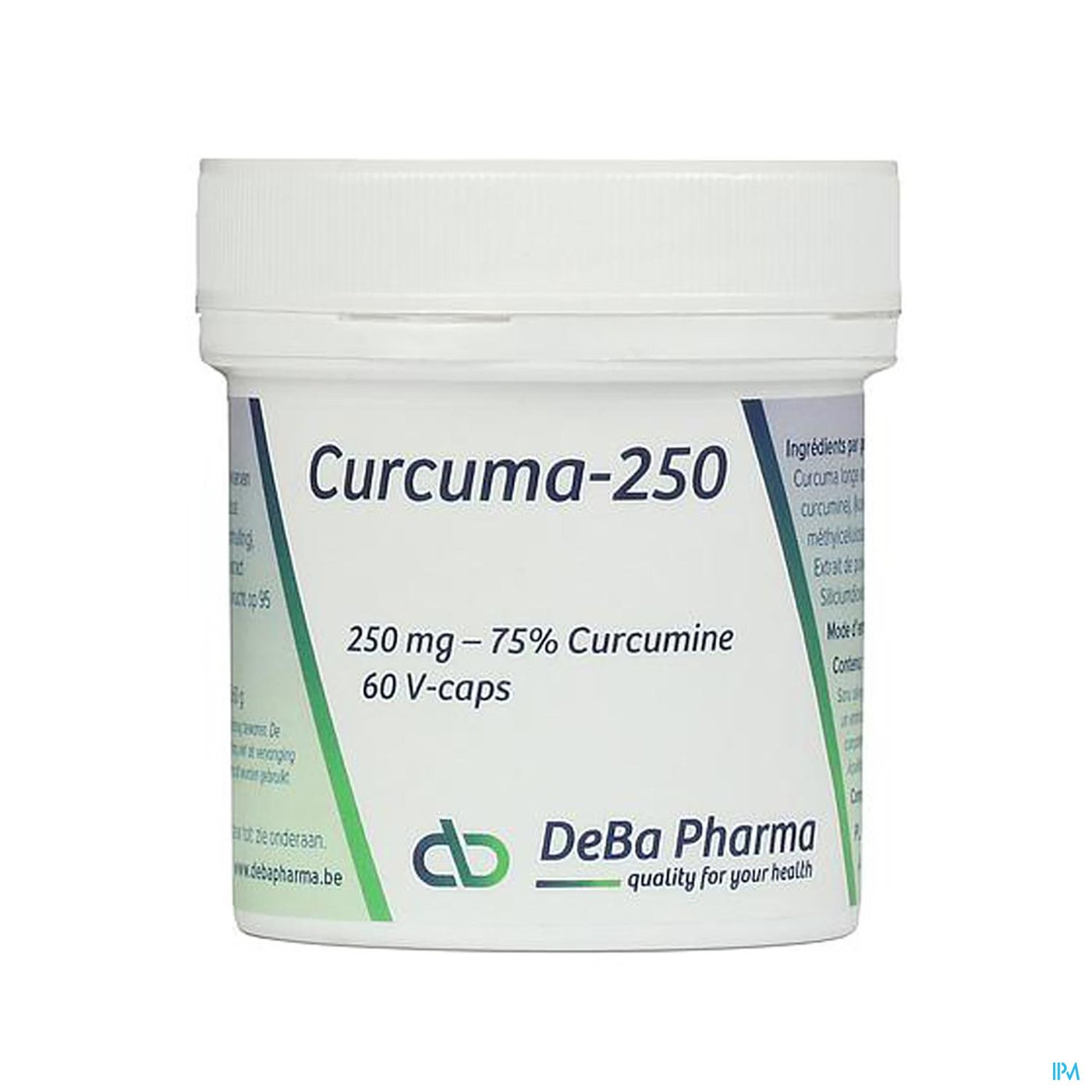 Curcuma-250 Caps 60 Deba packshot