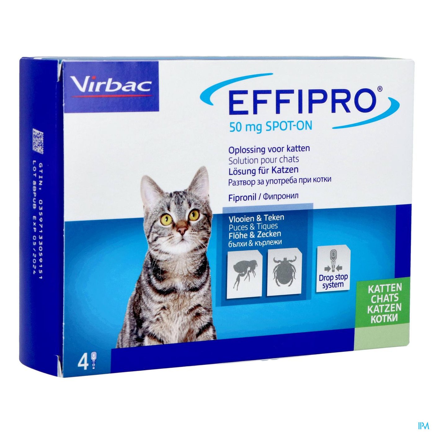 Effipro 50mg Spot-on Opl Kat Pipet 4x0,50ml