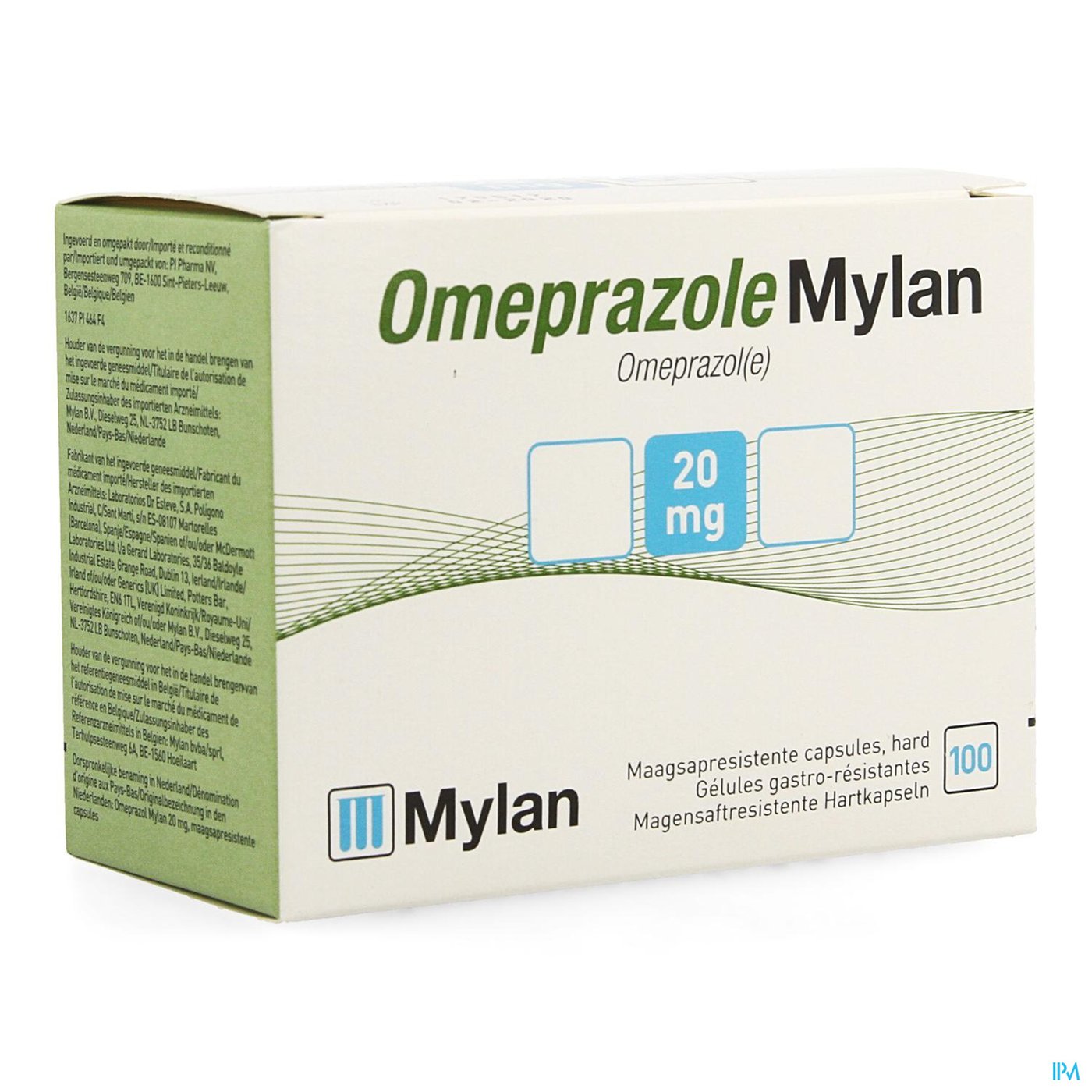 Omeprazole Mylan 20mg Pi Pharma Caps100blister Pip