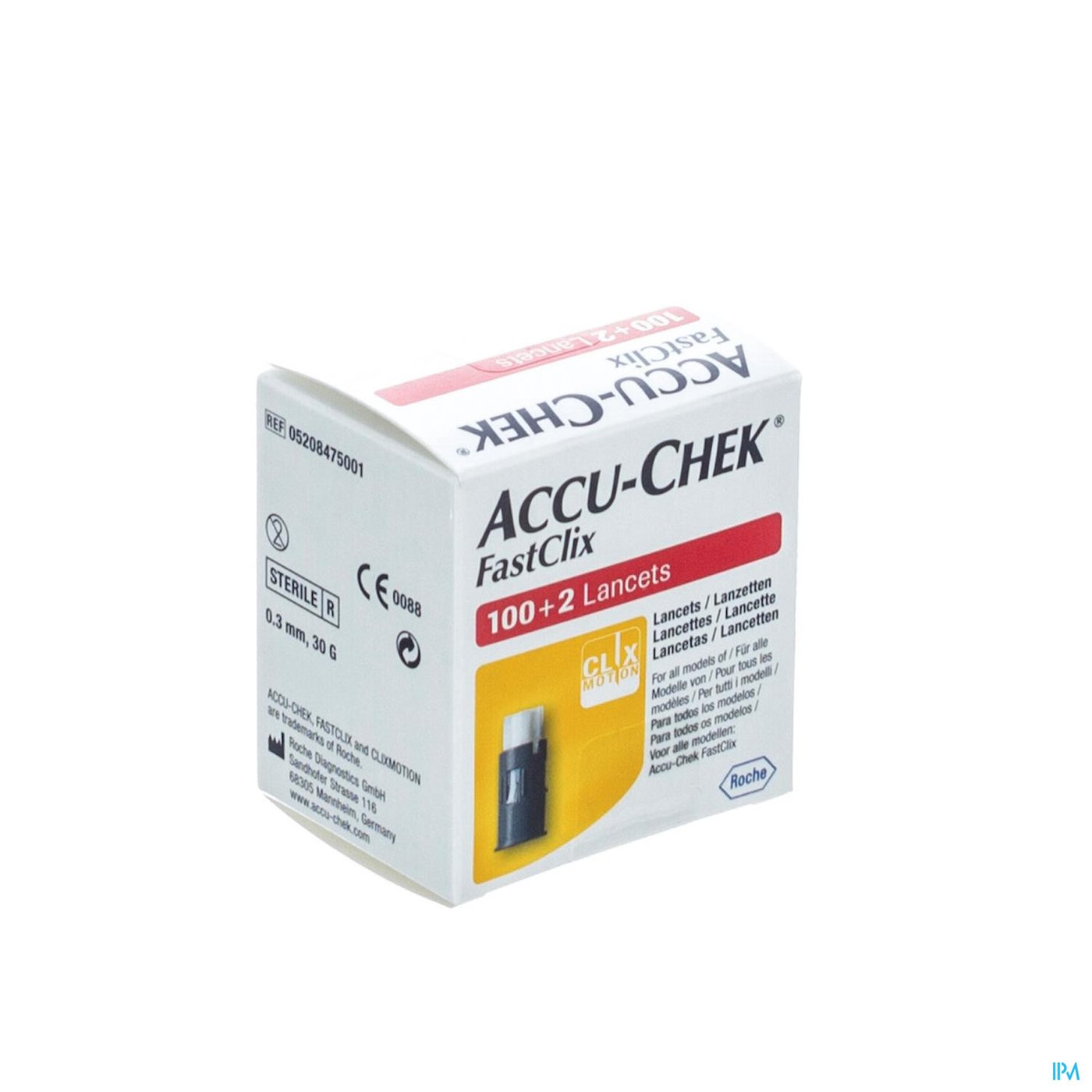 Accu Chek Mobile Fastclix Lancet 17x6 5208475001 packshot