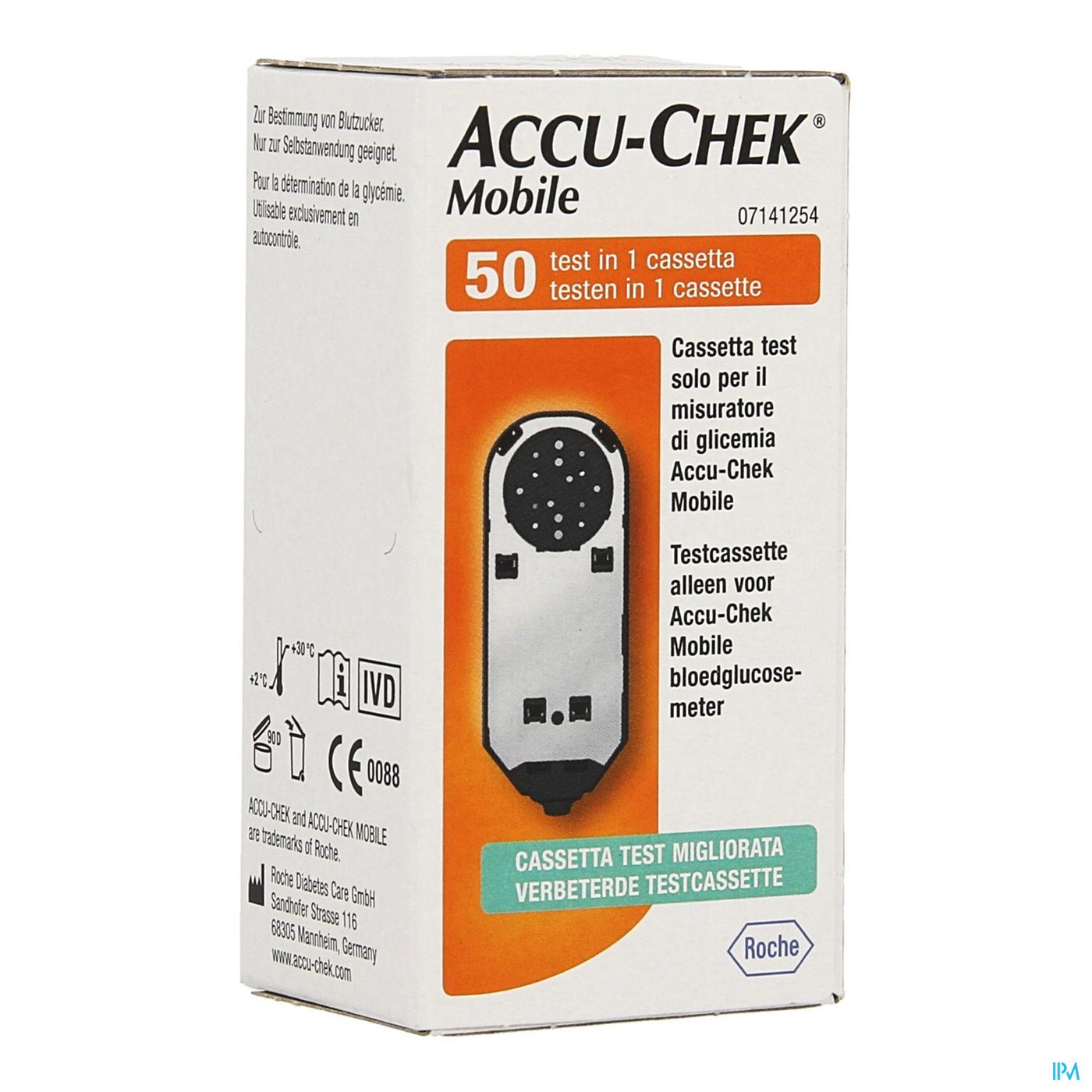 Accu Chek Mobile Test Cassette 50 Tests 7141254171 packshot