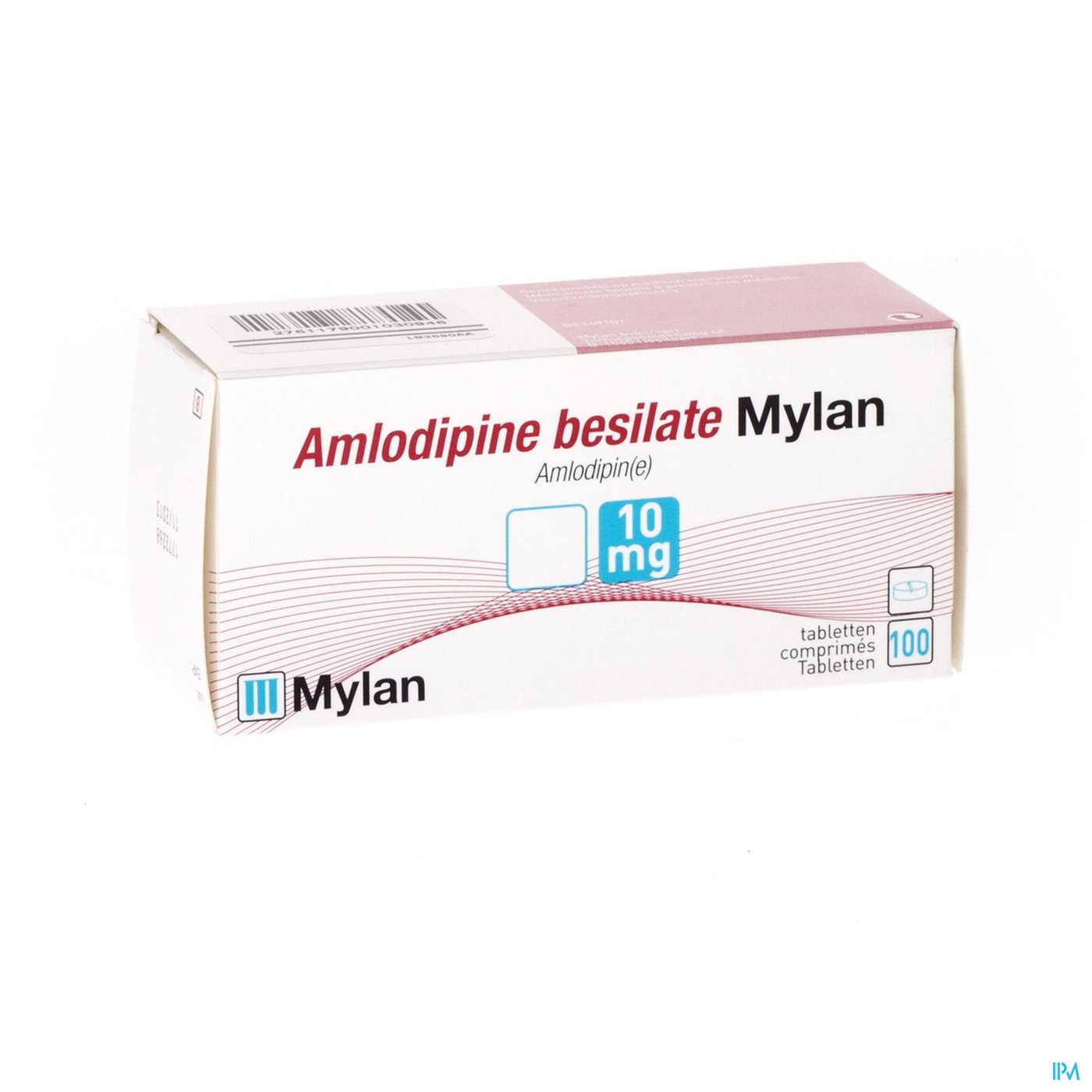 Amlodipine Besilate Mylan Comp 100 X 10mg packshot