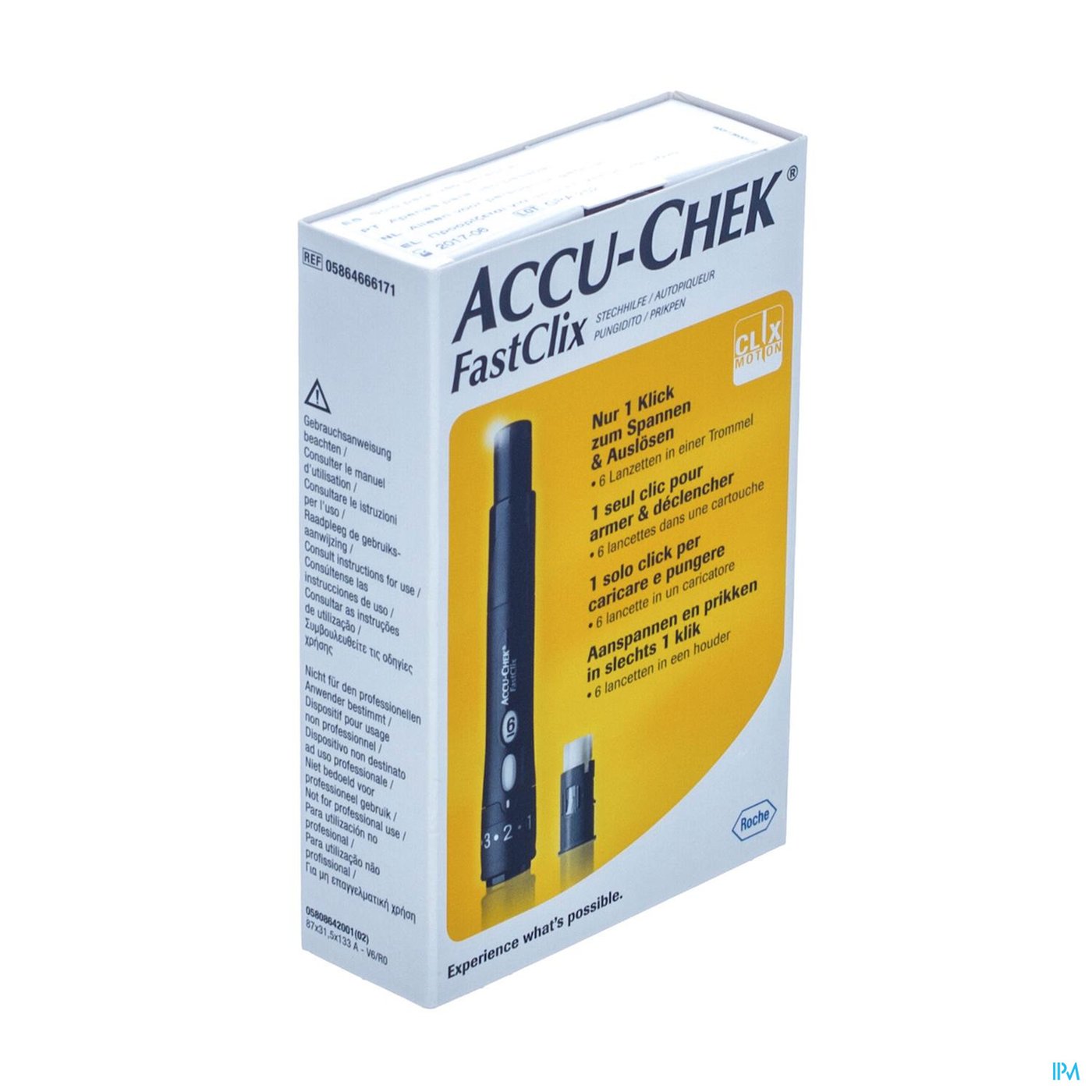 Accu Chek Fastclix (prikker+lancet 1x6)05864666171 packshot