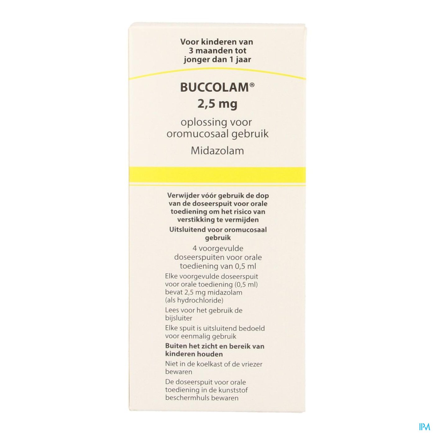 Buccolam 2,5mg Or Opl 4 Voorgev Dos Spuit 0,5ml packshot