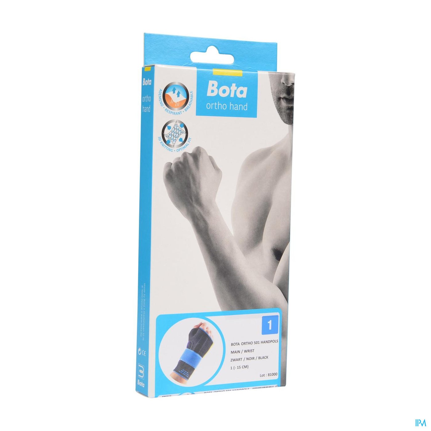 Bota Ortho Handpolsbandage 501 Zwart N1 packshot