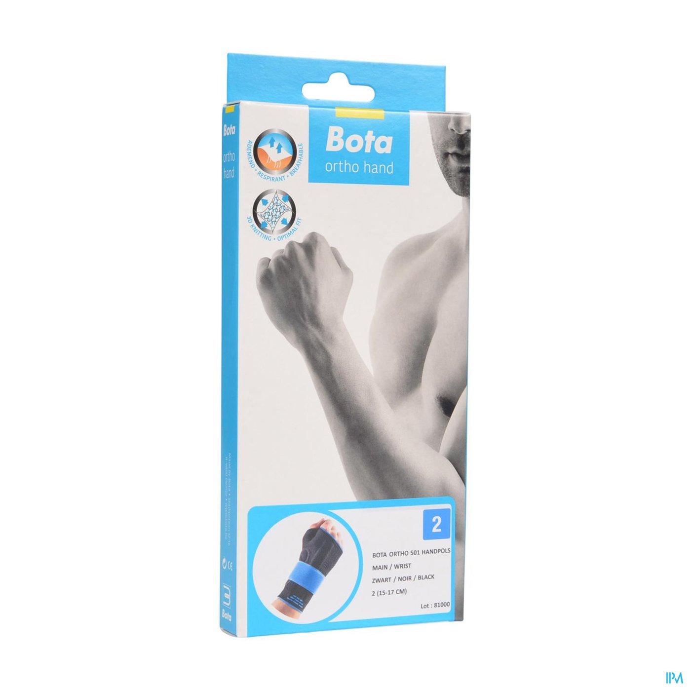 Bota Ortho Handpolsbandage 501 Zwart N2 packshot