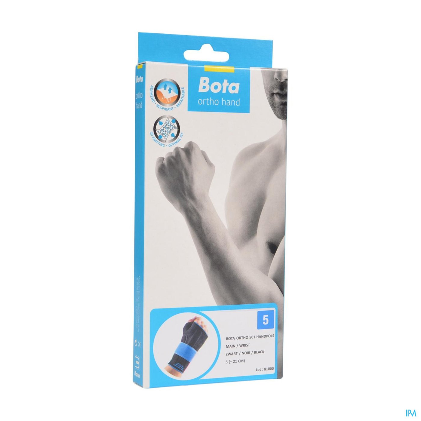 Bota Ortho Handpolsbandage 501 Zwart N5 packshot