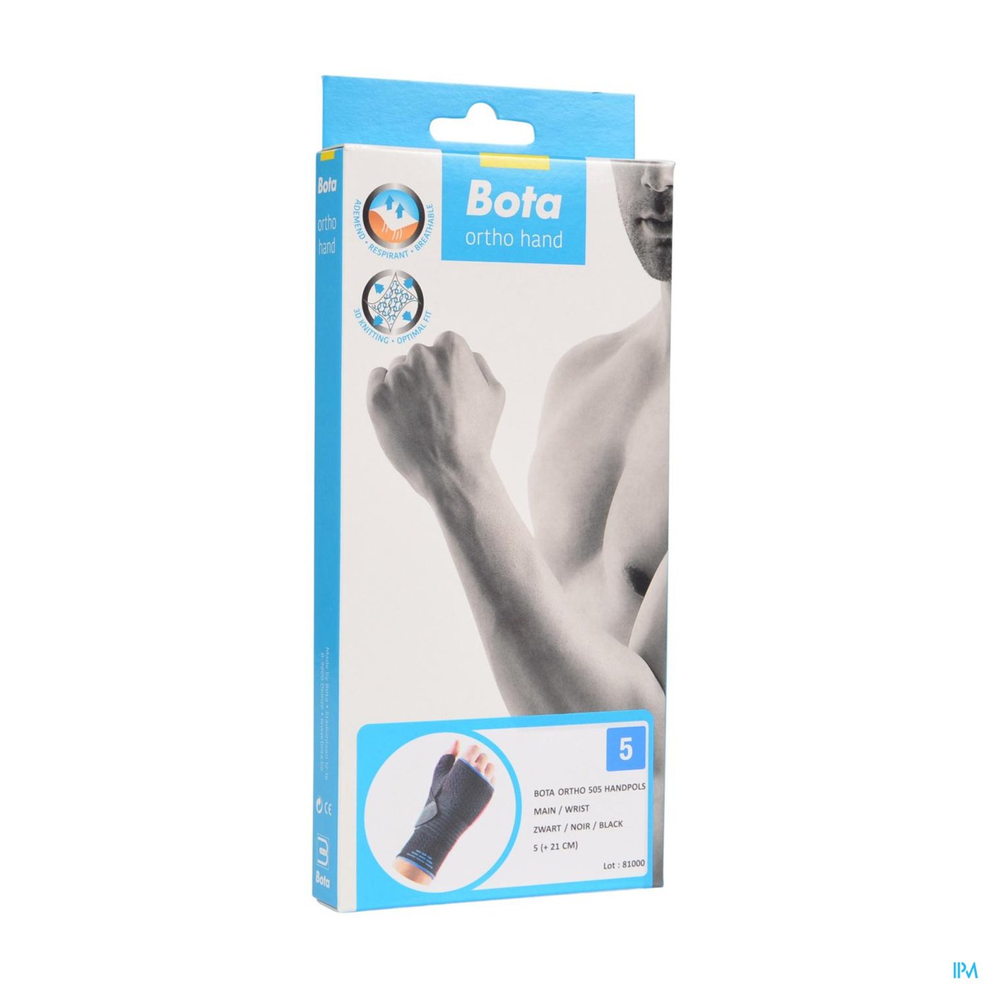 Bota Ortho Handpolsbandage 505 Zwart N5 packshot