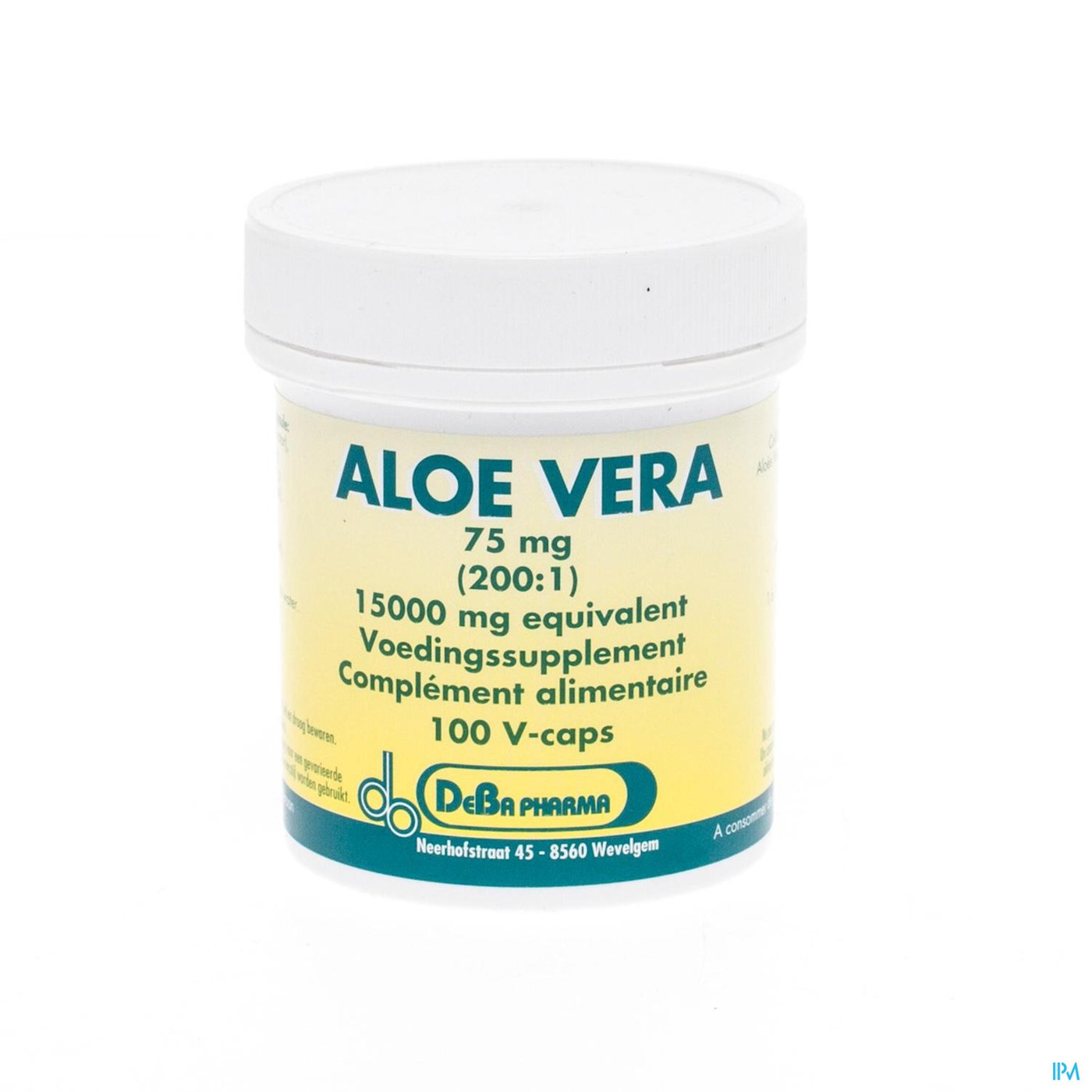 Aloe Vera 200:1 V-caps 100x75mg Deba packshot