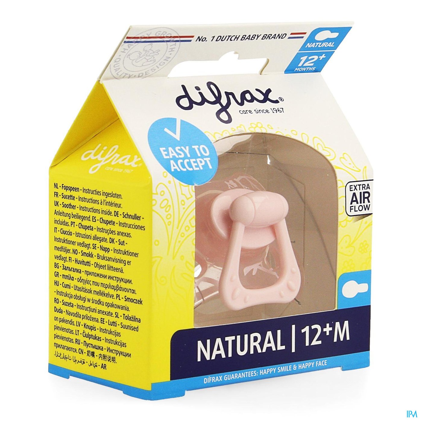 Difrax Fopspeen Natural 12+ M packshot