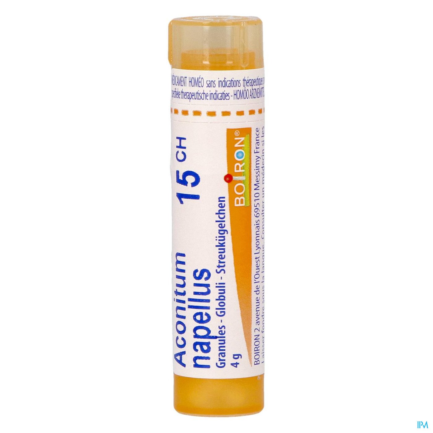 Aconitum Napellus 15ch Gr 4g Boiron packshot