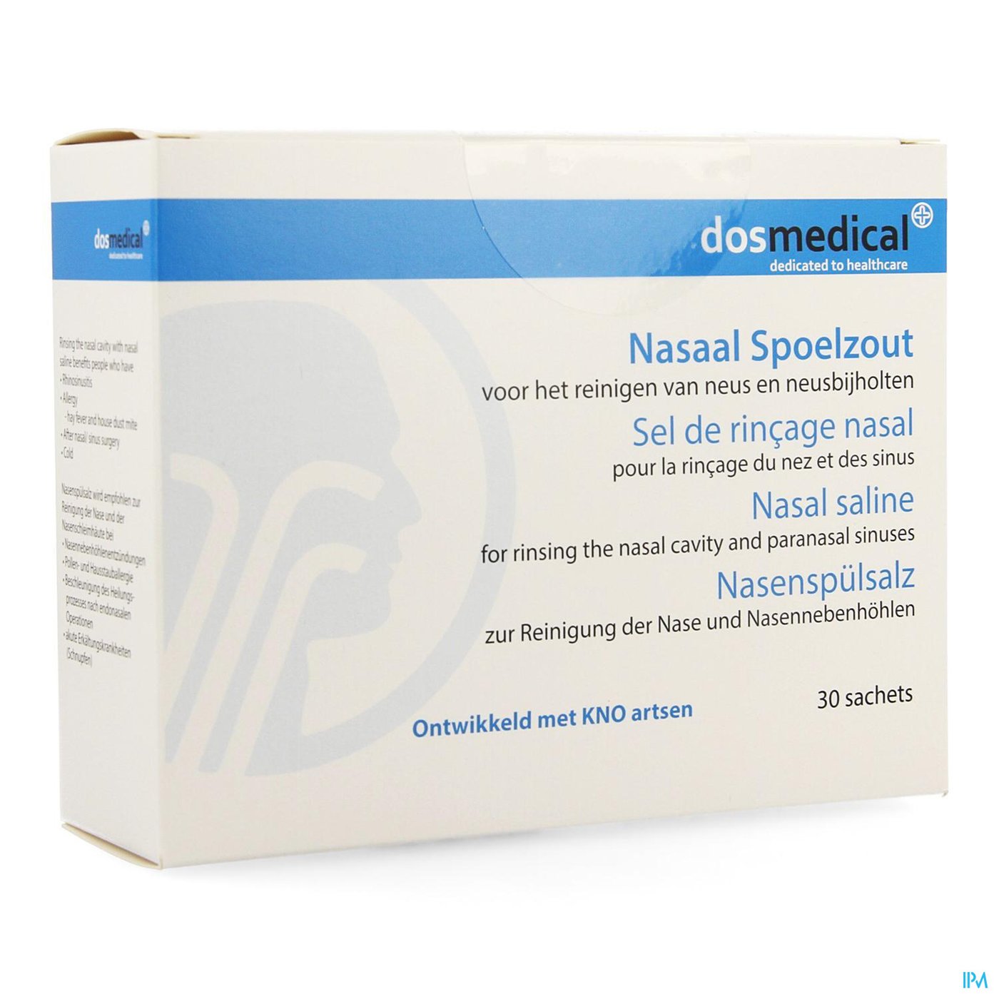 Dos Medical Nasaal Spoelzout Zakje 30x2,5g packshot