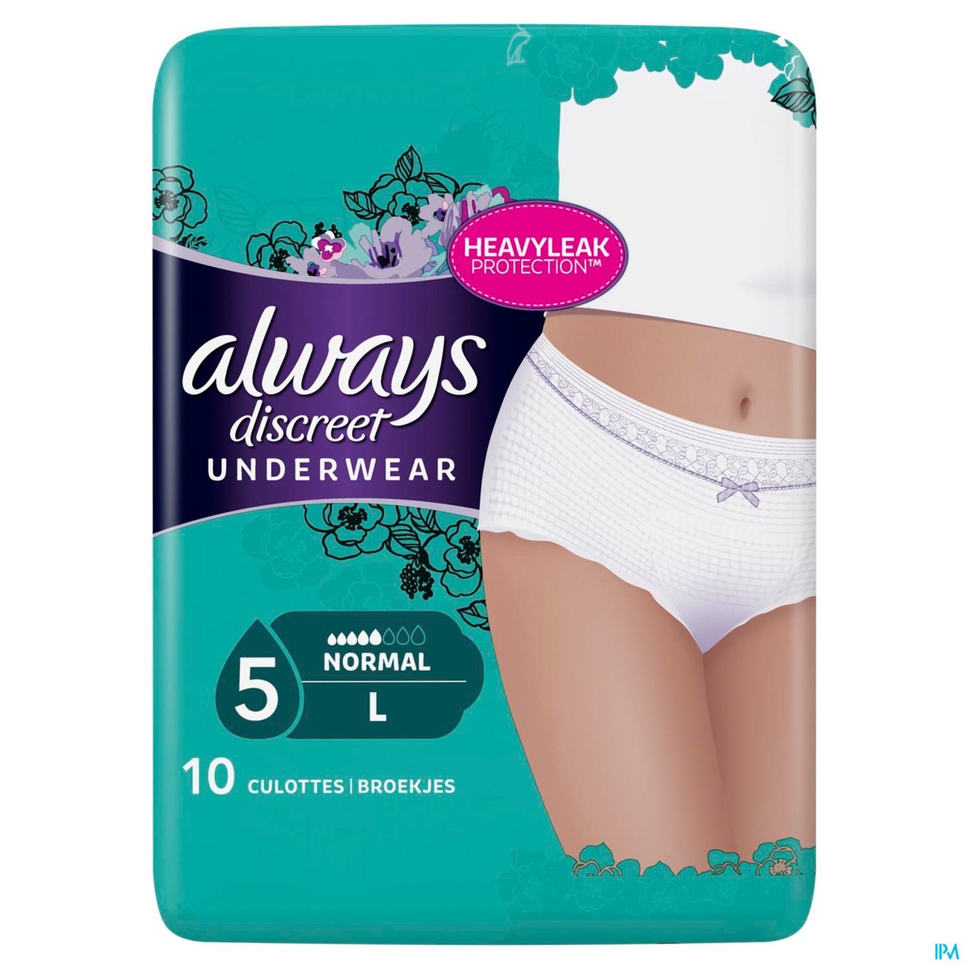 Always Discreet Incontinence Pants l Lage Taille10 productshot