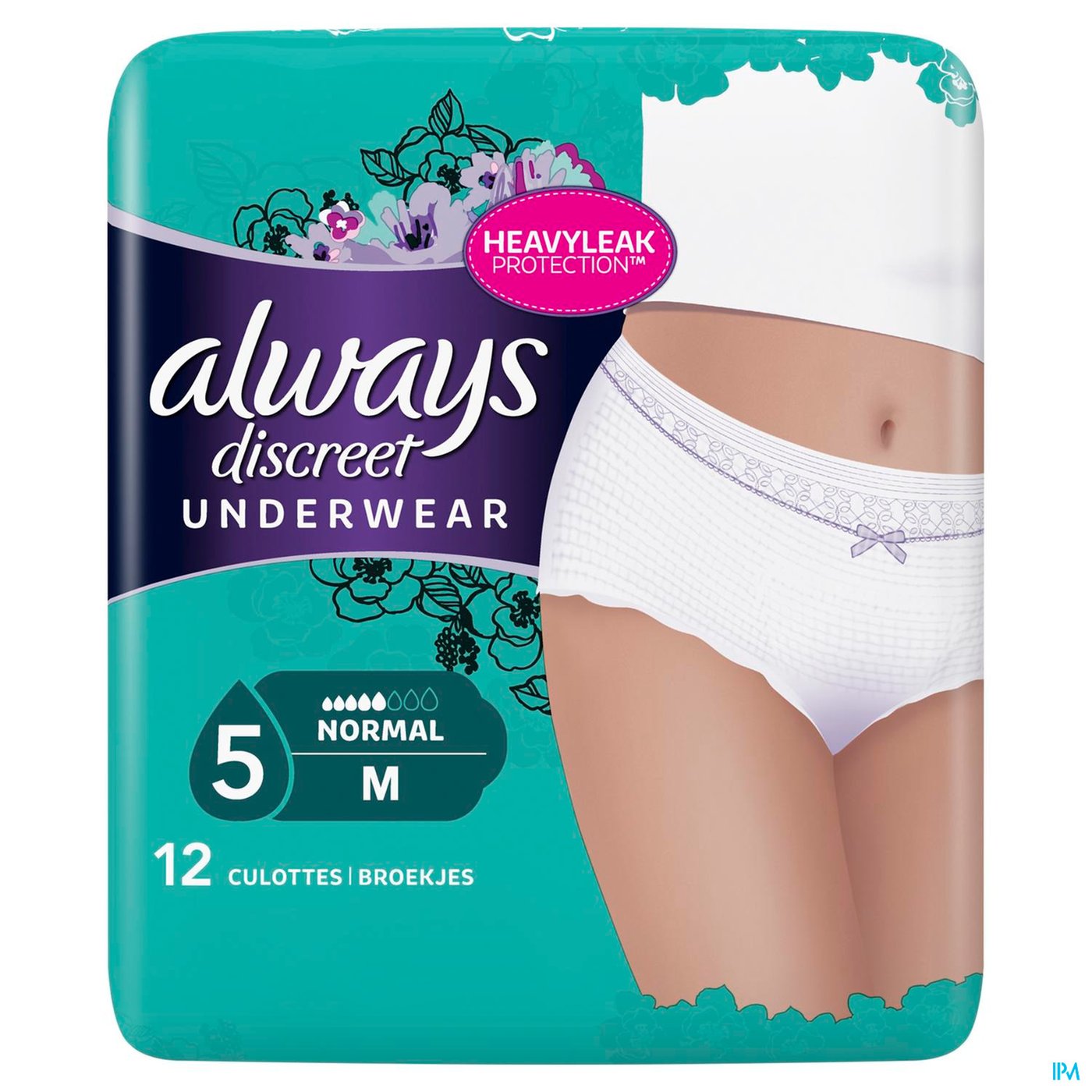 Always Discreet Incontinence Pants M Lage Taille12 productshot