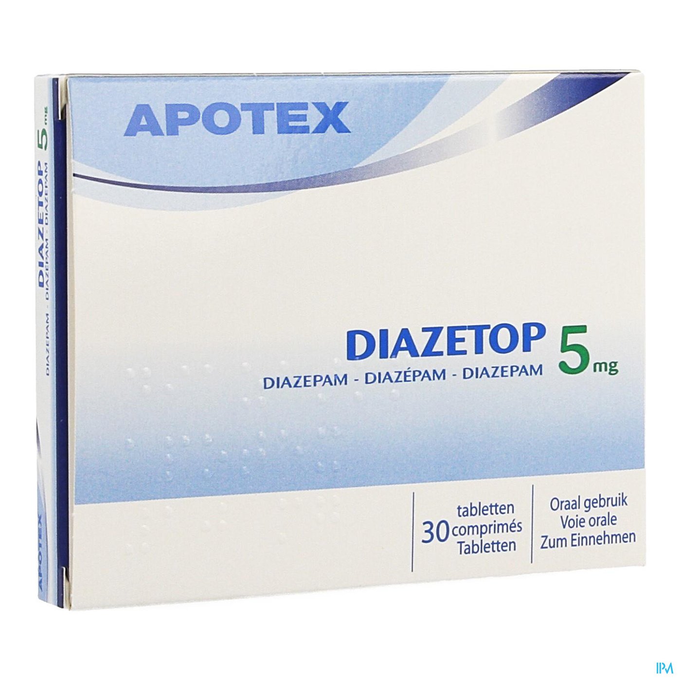 Diazetop 5mg Comp 30 X 5mg packshot