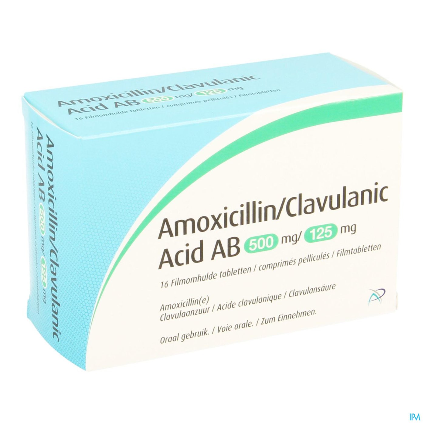 Amoxicillin Clavulanic Acid Ab 500mg/125mg Comp 16 packshot