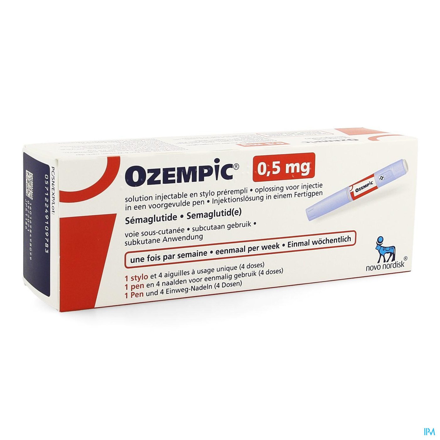 Ozempic 0,50mg Sol Inj 1,5ml Voorgev.pen 1 + 4 Nld