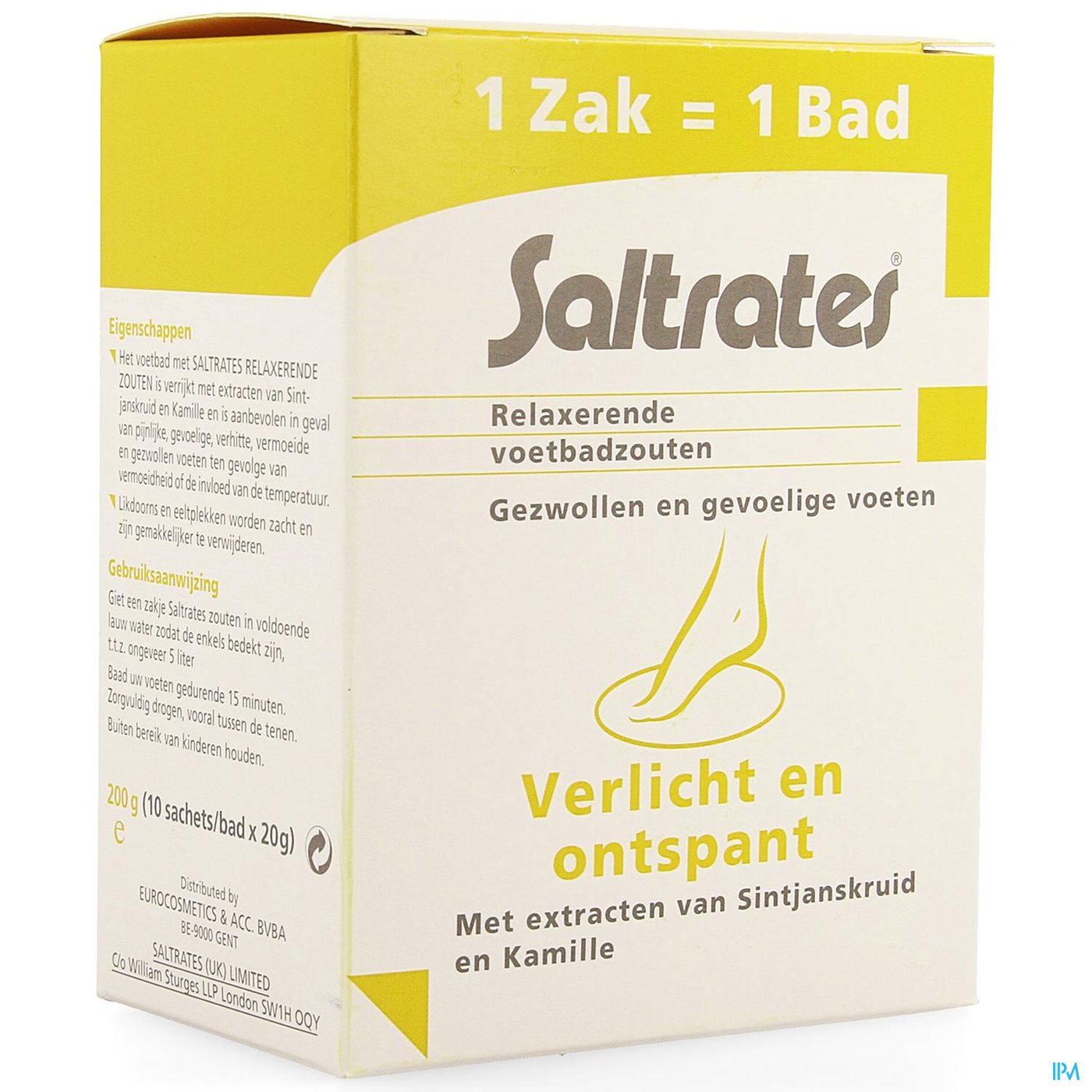 Saltrates Relaxerende Voetbadzouten 10x20g