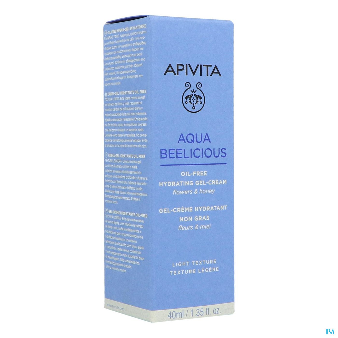 Apivita Aqua Beelicious Oil Free Hydra Gel Cr 40ml packshot