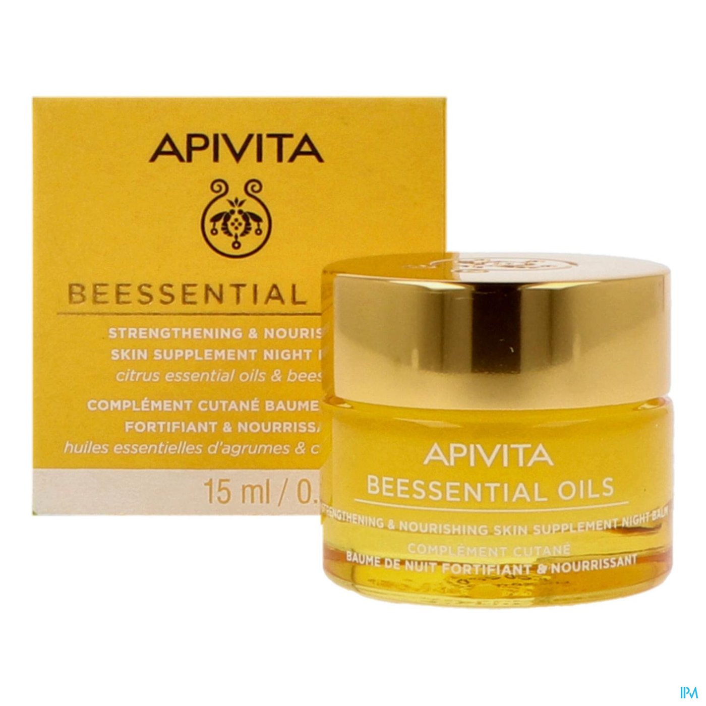 Apivita Beessential Strengt.&nour. Night Balm 15ml productshot