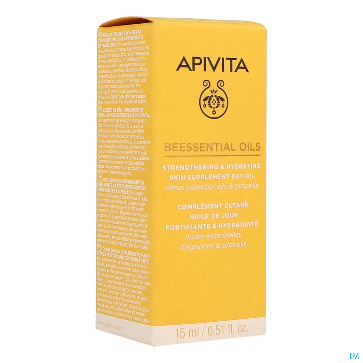 Apivita Beessential Strengt.&hydra Day Oil Cr 15ml packshot