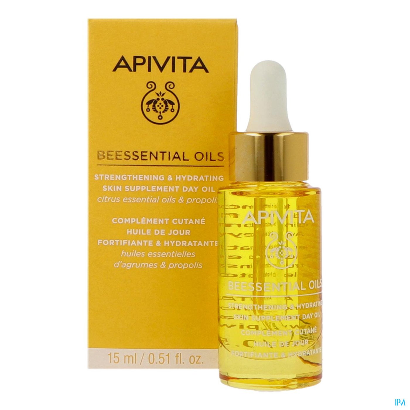 Apivita Beessential Strengt.&hydra Day Oil Cr 15ml productshot