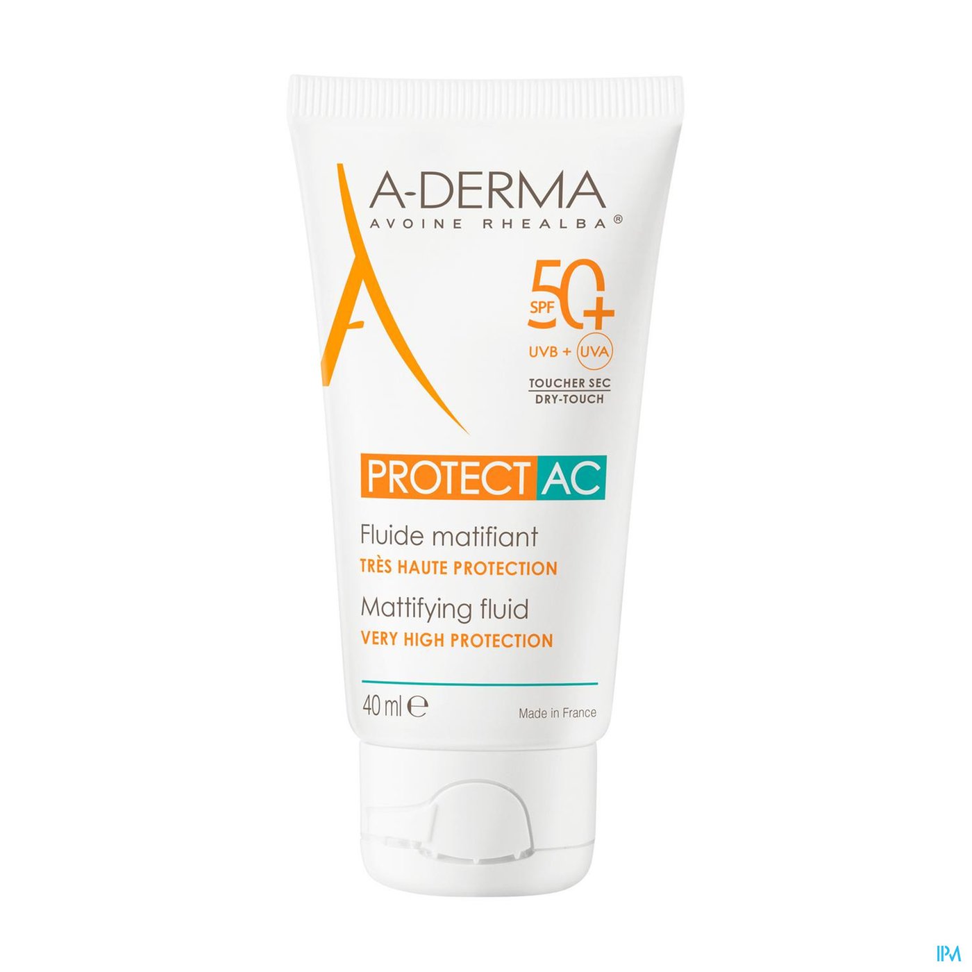 Aderma Protect Ac Fluide Matterend Spf50+ 40ml productshot