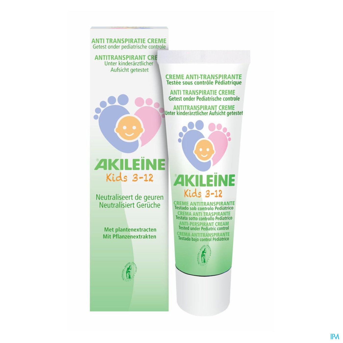 Akileine Kids Creme A/transpiratie 75ml productshot