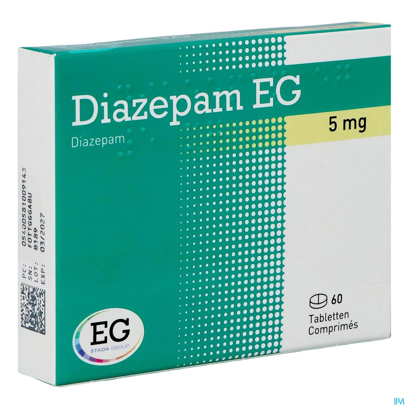 Diazepam EG  5Mg Comp  60 packshot